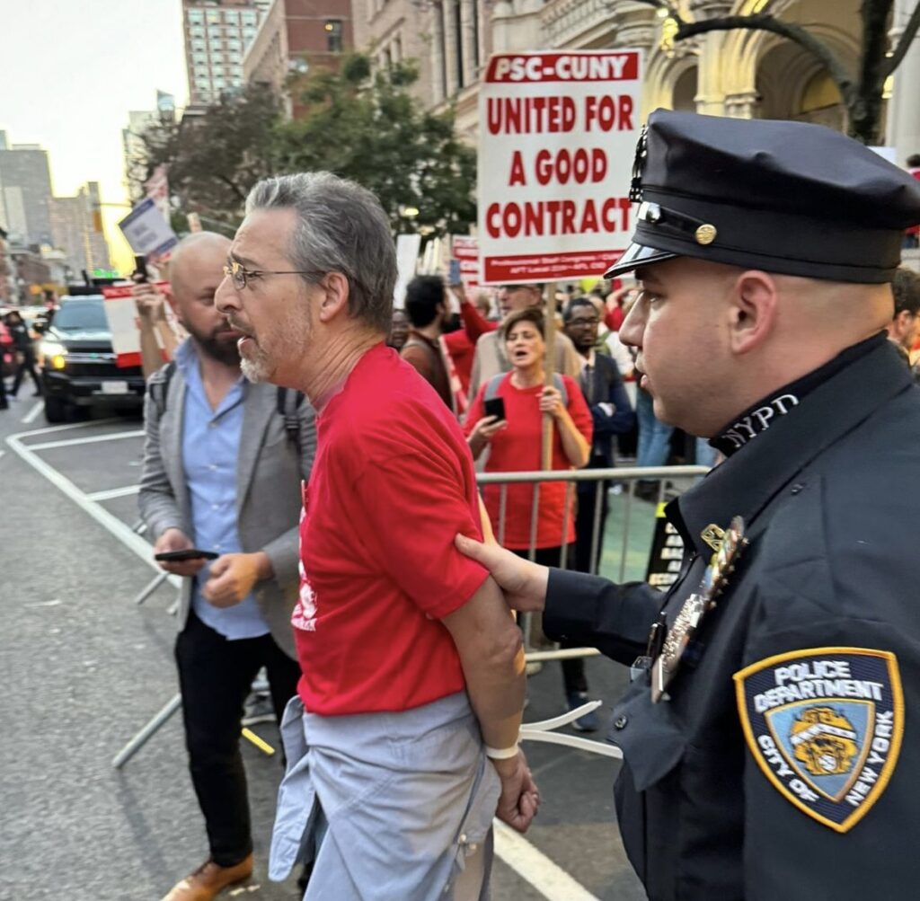 Brooklyn College Professors Among Dozens Arrested at CUNY Union Faculty(01)